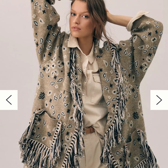 Anthropologie Sweaters - Anthropologie Textured Knit Cardigan in Tan and Black